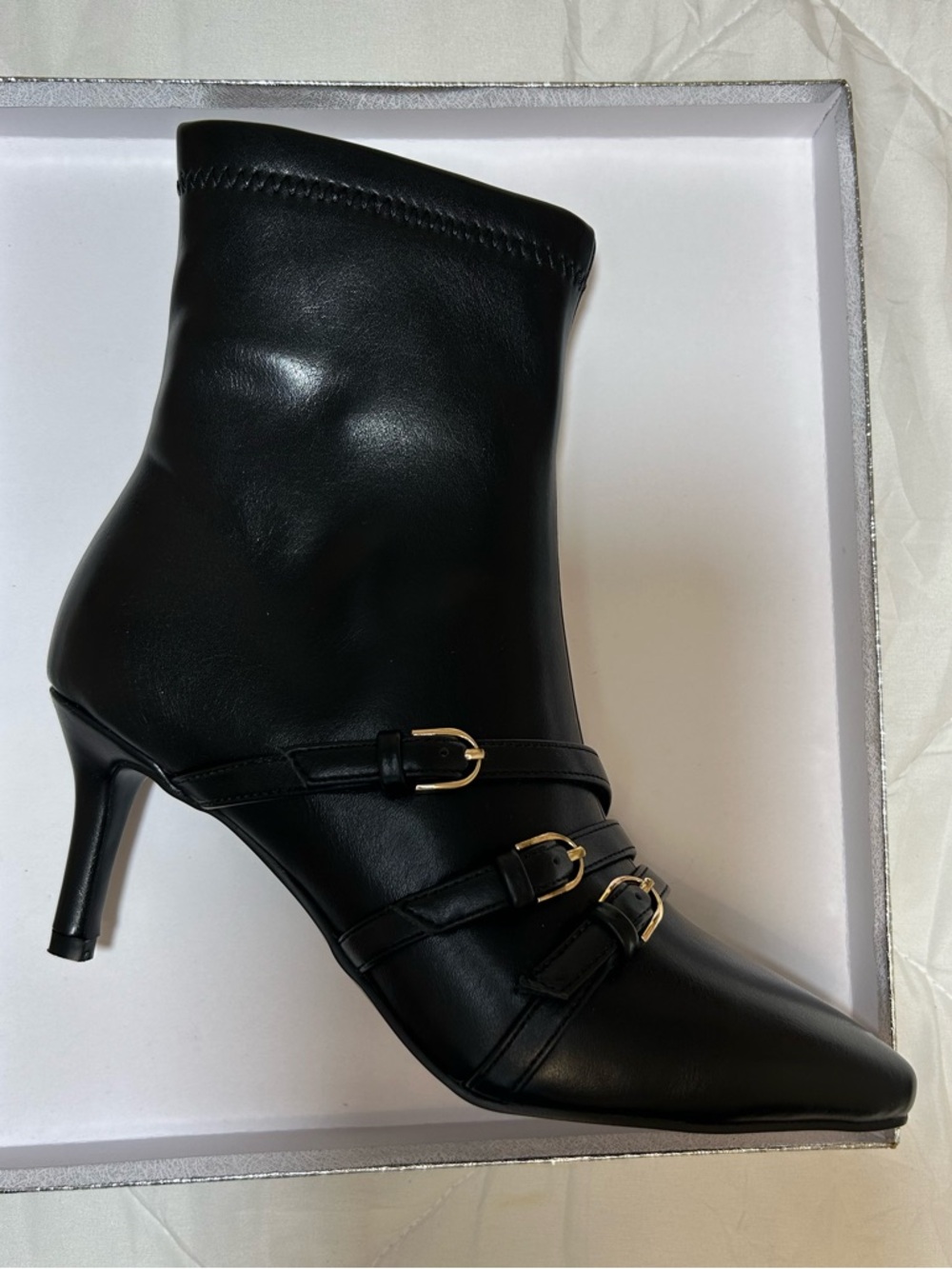 BRAND NEW Leather Heeled Ankle Boots
